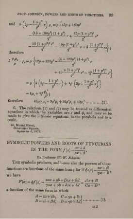 Symbolic powers and roots of functions in the form ... .