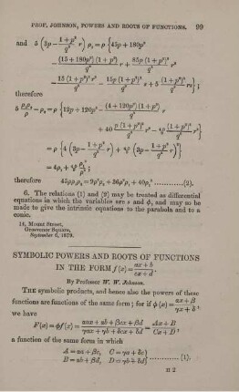 Symbolic powers and roots of functions in the form ... .