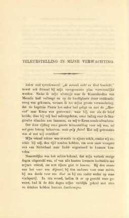 Teleurstelling in mijne verwachting