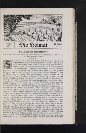 August 1917, 27. Jahrgang, Nr. 8