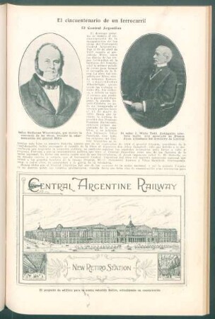 El cincuentenario de un ferrocarril : El Central Argentino
