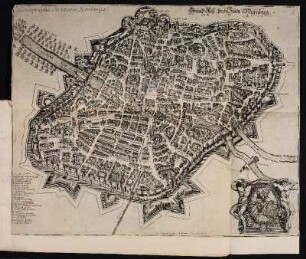 Topographia Civitatis Noribergæ. Grund-Riß der Stadt Nürnberg. - Nürnberg, Stadtplan