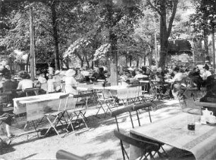 Dresden-Wölfnitz, Kesselsdorfer Straße 114. Gasthof Wölfnitz. Gästegarten