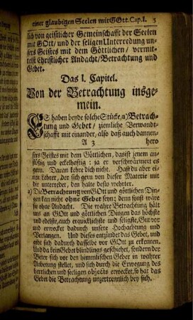 Das I. Capitel. Von der Betrachtung ingemein.