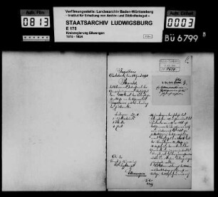 Schuldenwesen der Gesamtgemeinde Jagstheim