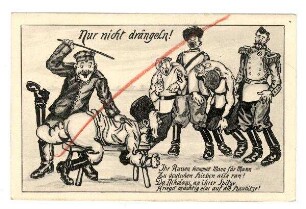 Kriegs Karte Nr. K. 24: Nur nicht drängeln! ... (verboten)