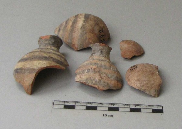 Fragments of a clay vessel