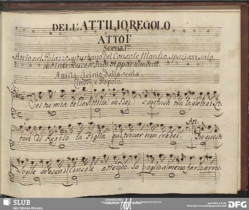 Scena 1: Sei tu mia bella Attilia