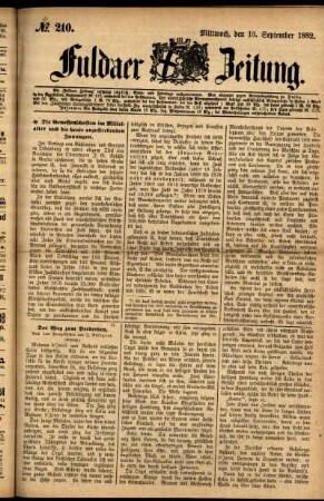Ausgabe vom Mittwoch, den 13. September 1882.