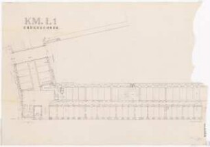 Reichsluftfahrtministerium, Berlin (Vorgängerbauten): ehemaliges Kriegsministerium: Umbau Gebäudeteil Leipziger Straße 5-6: Grundriss EG [1:100]