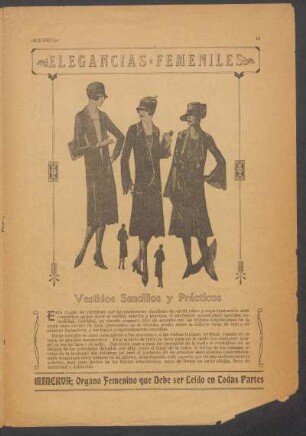 Elegancias femeniles - [Ilustración] : Vestidos sencillos y prácticos