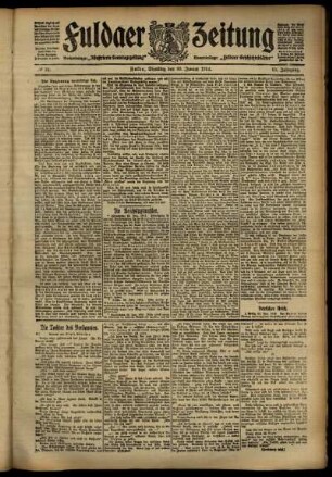 Ausgabe vom Dienstag, den 30. Januar 1912.