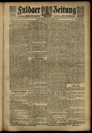 Ausgabe vom Dienstag, den 30. Januar 1912.