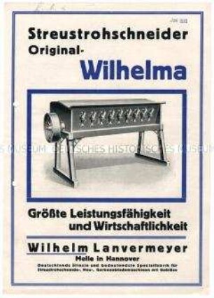 Streustrohschneider Original-Wilhelma