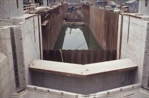 Baustelle dritte Schleusenkammer Feudenheim/Neckar