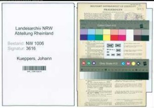 Entnazifizierung Johann Kueppers , geb. 06.01.1869 (Landwirt)