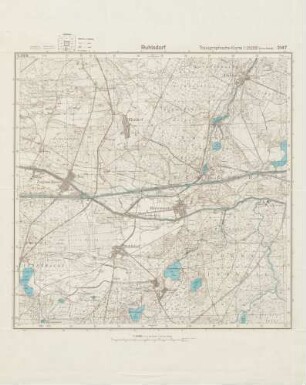 3147 Ruhlsdorf, Topographische Karte 1:25000 (4cm - Karte)