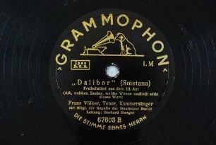 "Dalibor" : Freiheitslied aus dem III. Akt (Ach, welchen Zauber, welche Wonne umfließt nicht dieses Wort) / (Smetana)