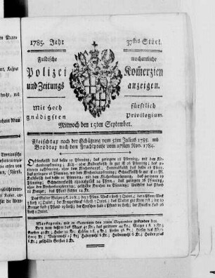 37tes Stück., Ausgabe vom 15. September 1785