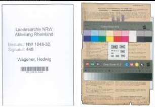 Entnazifizierung Hedwig Wagener , geb. 11.03.1900 (Beamtin)