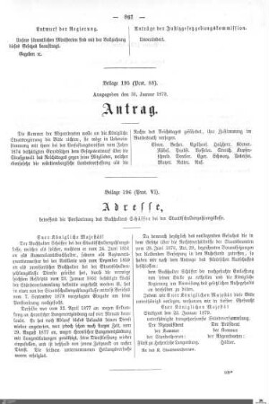Beilagen zu Protokoll, 88. Sitzung
