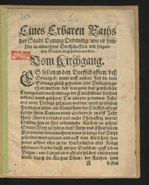 Vom Kirchgang.