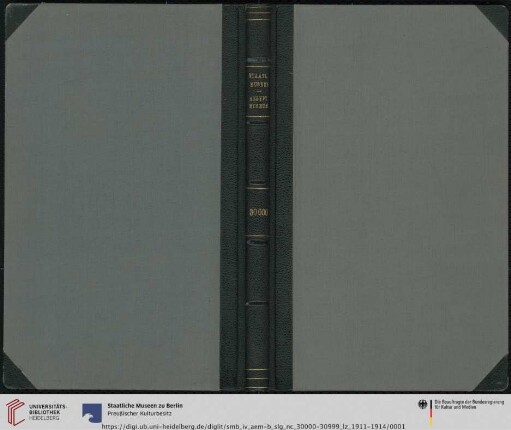 [Band 34]: Erwerbungsbücher des Ägyptischen Museums und der Papyrussammlung: Staatl. Museen Aegypt. Museum 30000
