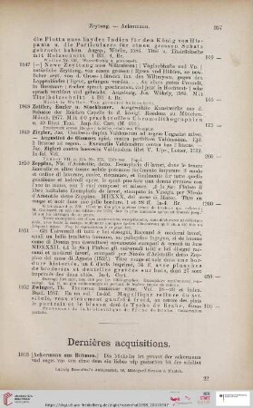 Dernières acquisitions (Nr. 1853 - 1970)