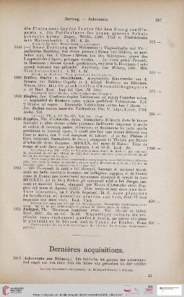 Dernières acquisitions (Nr. 1853 - 1970)