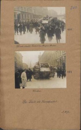 Der erste erbeutete Tank in den Straßen Berlins