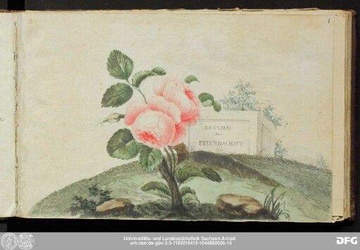 Denkmal der Freundschaft : Stammbuch Caroline Sachse