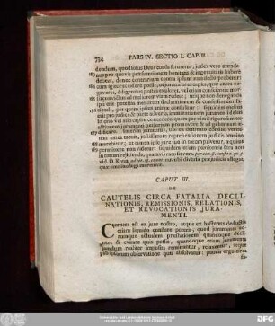 Caput III. De Cautelis Circa Fatalia Declinationis, Remissionis, Relationis, Et Revocationis Iuramenti.