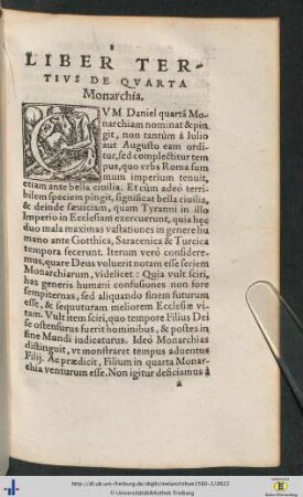 Liber Tertius De Quarta Monarchia.