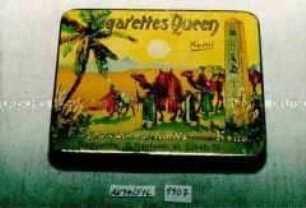 Blechdose für 20 Stück "Cigarettes Queen Kemi F. Syrowatka Berlin W 8 vormals Kairo"