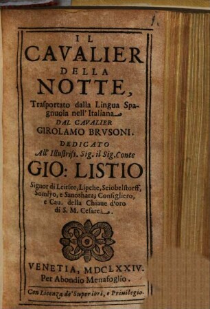 Il Cavalier Della Notte