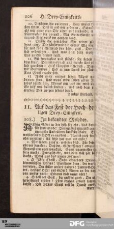 11. Auf das Fest der Hoch-heiligen Drey-Einigkeit.