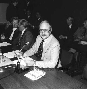 Bürgermeister: Wiederwahl von Günter Kock: Rathaus: Sitzungssaal: Präsidium und Wahlkommission mit Bürgervorsteher Herbert Frömmel