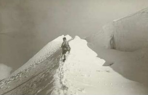 Italien. Ortleralpen. Bergsteiger am Ortler (3902 m)