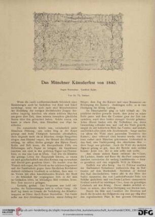 Das Münchner Künstlerfest von 1840 : Eugen Neureuther. Gottfried Keller