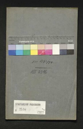 Armenrechnungen der Eleemysonarie (Almosenstiftungen) 1893/94
