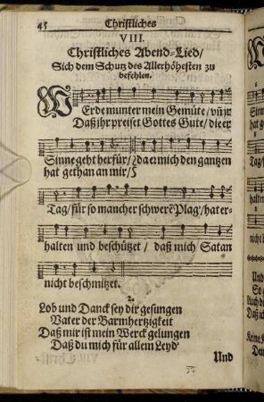 VIII. Christliches Abend-Lied.