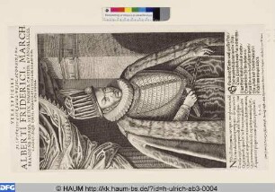 VERA EFFIGIES JLLVSTRISS: & SERENISS: PRINC: AC DOMINI DN: ALBERTI FRIDERICI [Albrecht Friedrich, Herzog von Preußen]