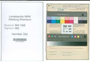 Entnazifizierung Otto Hannibal , geb. 18.01.1888 (Geschaeftsfuehrer)