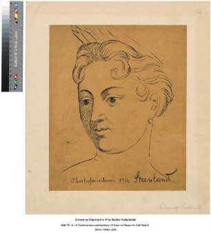 Studie zu Abdruck des Bildes"Krönung Friedrichs I.", Oberhofmeisterin v. Steenland (evtl. nicht von Anton v. Werner)