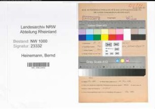 Entnazifizierung Bernd Heinemann, geb. 23.04.1909 (Foerster)