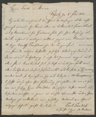 Brief an B. Schott's Söhne : 04.02.1812