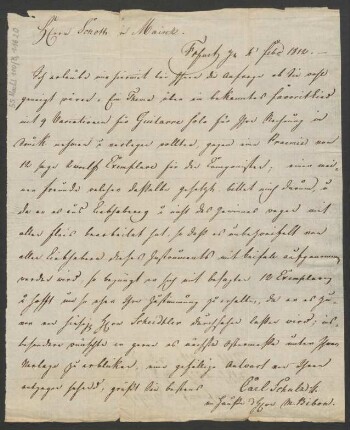 Brief an B. Schott's Söhne : 04.02.1812