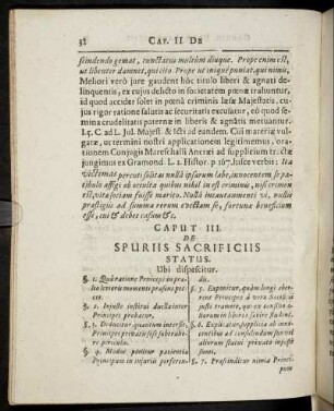 Caput III. De Spuriis Sacrificiis Status.