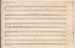 Le Domino noir / Ausw., pf, AWV 30, AWV 34, Fragments, Arr - BSB Mus.Schott.Ha 4764 : [title page, fragment 1:] Domino noir 3 Act. // Clavierauszug