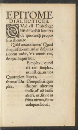 Epitome Dialectices.